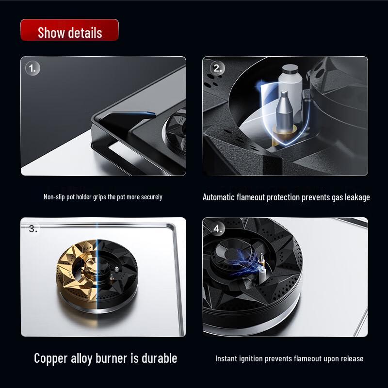 Robam JZT-57G7A Built-in Natural Gas Cooktop CN plug (adapter included)