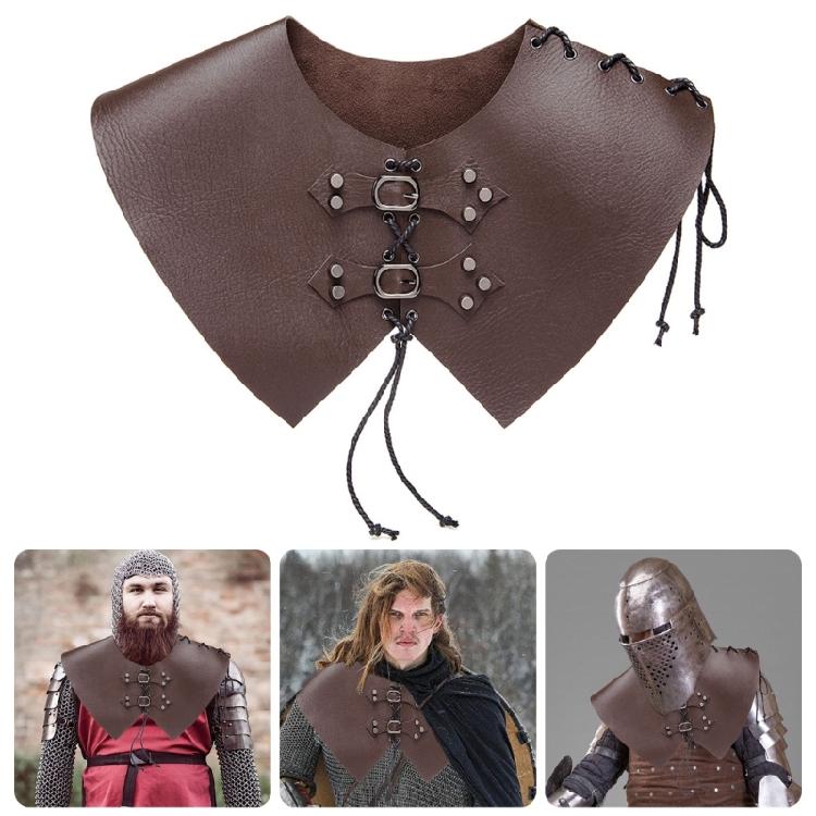 Средневековые Викингские Наплечники Регулируемые Воинские Двойные Наплечники Покрытие Плеча из Искусственной Кожи Накидка для Женщин Мужчин