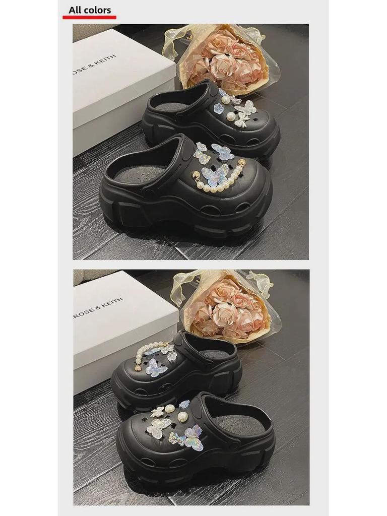 Женские летние босоножки на толстой подошве с противоскользящим покрытием, увеличивающие рост, 2024 г.