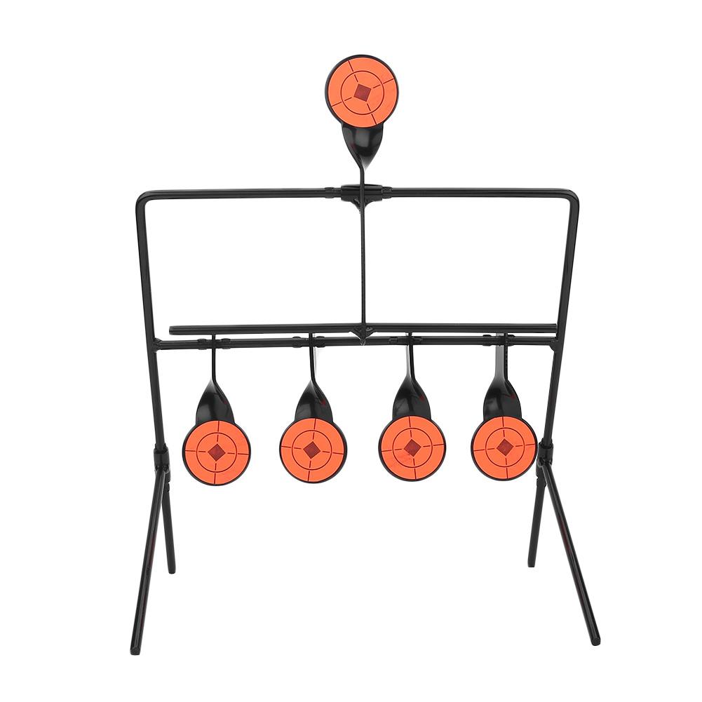 Вращающаяся вращающаяся стрельба из горячего металла по 5 мишеням с наклейками для пневматического ружья