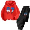 67 Chic Children's Hoodies Set 3-12Y Korean Streetwear Block Tracksuit Fashion Comfortable Kids Sweatshirt 2 Pcs Sets Pant Suit