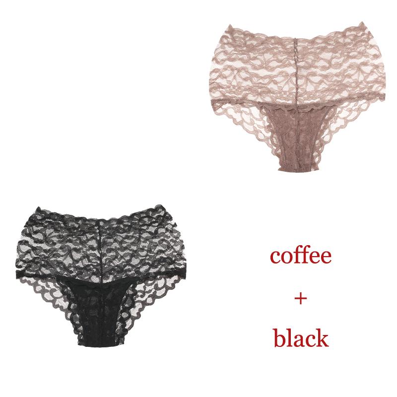CINOON 2 шт./лот Новые трусики Женское кружевное нижнее белье Сексуальные трусы с высокой посадкой Вышивка Стринги Нижнее белье Однотонное Прозрачное Женское белье