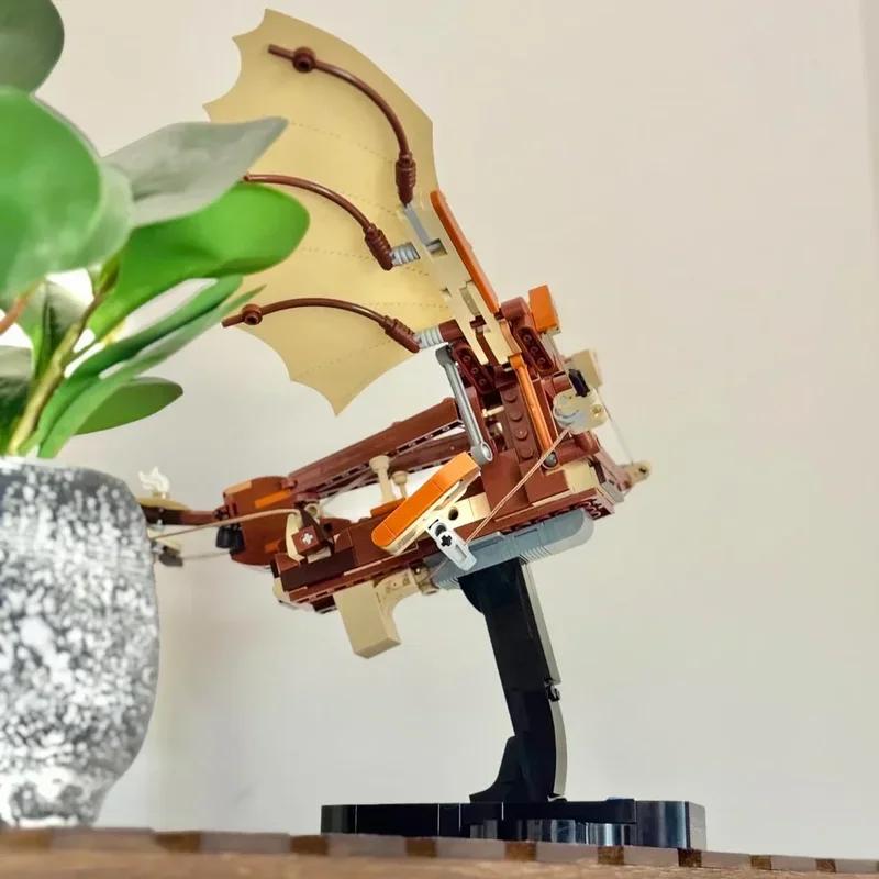 493pcs Leonardo Da Vinci'S Flying Machine DIY Assemble Model Set Birthday Gifts & Halloween Decoration Gifts