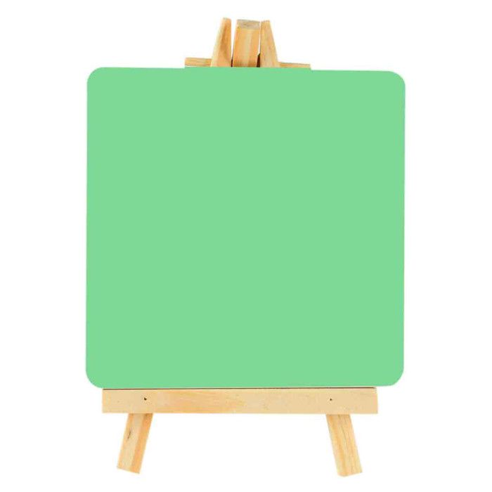 MégaCréa DIY - Chevalet et ardoise Vert 10x10 cm