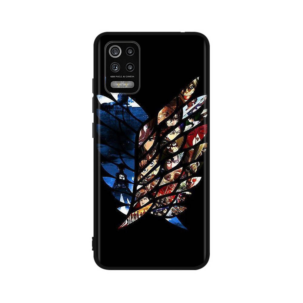 Чехол DT52 Anime Attack on Titan для Xiaomi Poco X6 X4 M5 M6 F5 F6 C65 C55 C50 C51 C40 Redmi Note 7 8 14C A3X 13C 12C 11 10A 9C Pro Black Sofe Cover
