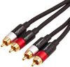 Amazon Basics RCA Audio Cable RCA Male 2 RCA for Black 1.2m (2 - Male) Speakers,