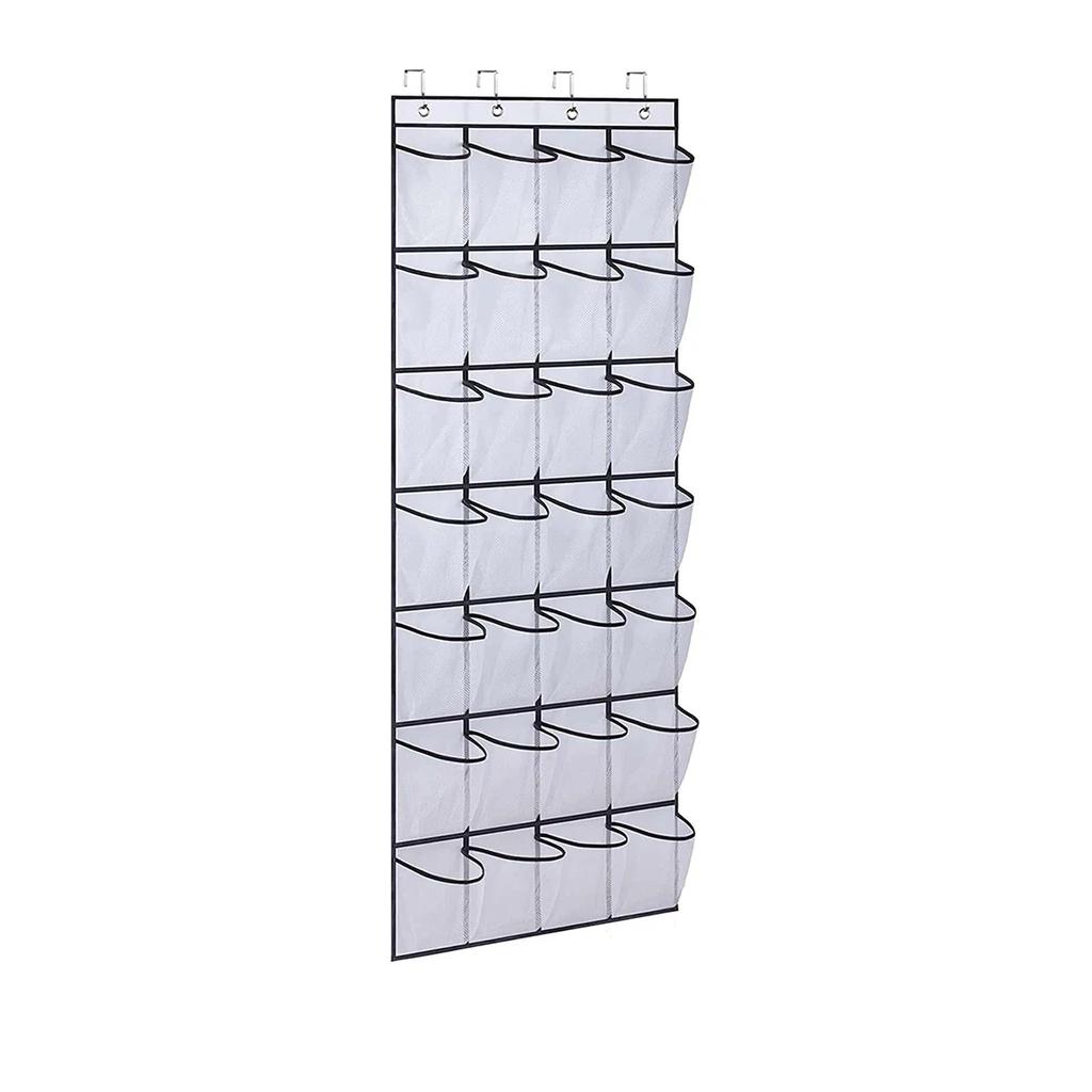 1pc-24 Grid Wall-mounted Shoes Organizer Rack Over Door Hanging Storage Holder Rack Bedroom Closets Shoes Storage Bag for Room