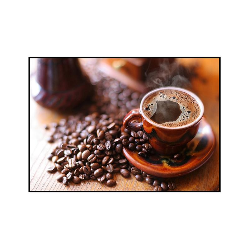Coffee Cup Poster Decoration Nordic Prints Coffee Bean Canvas Painting Wall Art Picture for Living Room Cafe Store Home Restaurant Kitchen