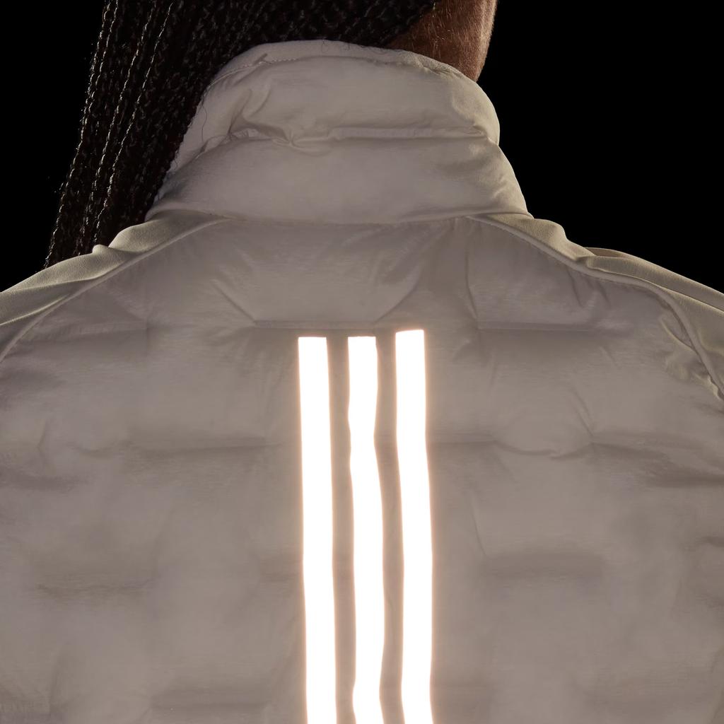 Adidas Xcity Padded Reflective Print Running Vest Women Outerwear White HM3891