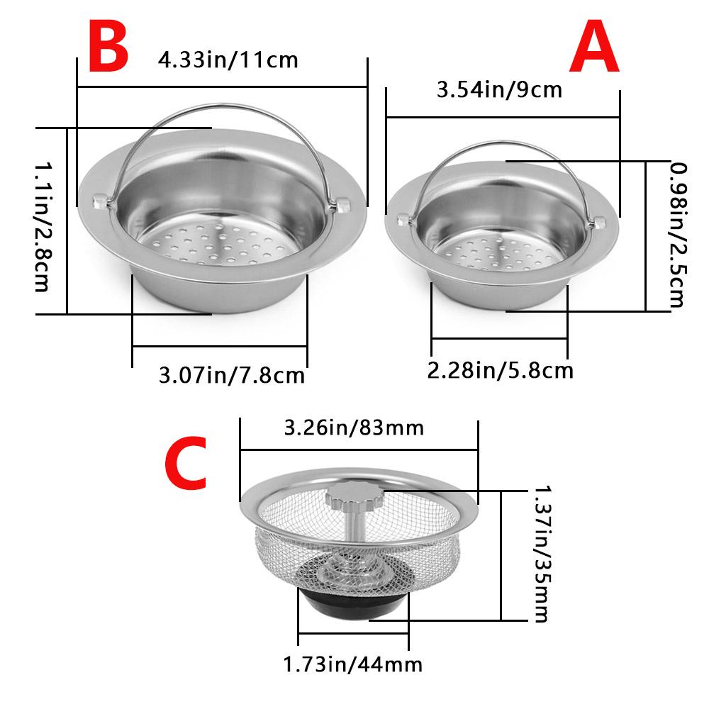 Дренажная сетка из нержавеющей стали для очистки раковины, фильтр для пищевых продуктов, заглушка для волос, фильтр-корзина, дуршлаг