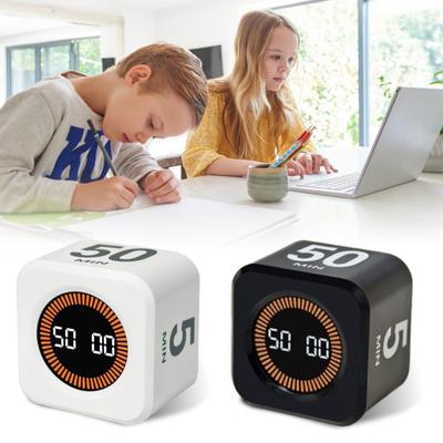 Цифровой куб Помодоро Таймер Визуальное исследование Фитнес Обратный отсчет Производительность Таймер с технологией автоматического переворота Бесшумная работа Вибрация и регулируемый звук