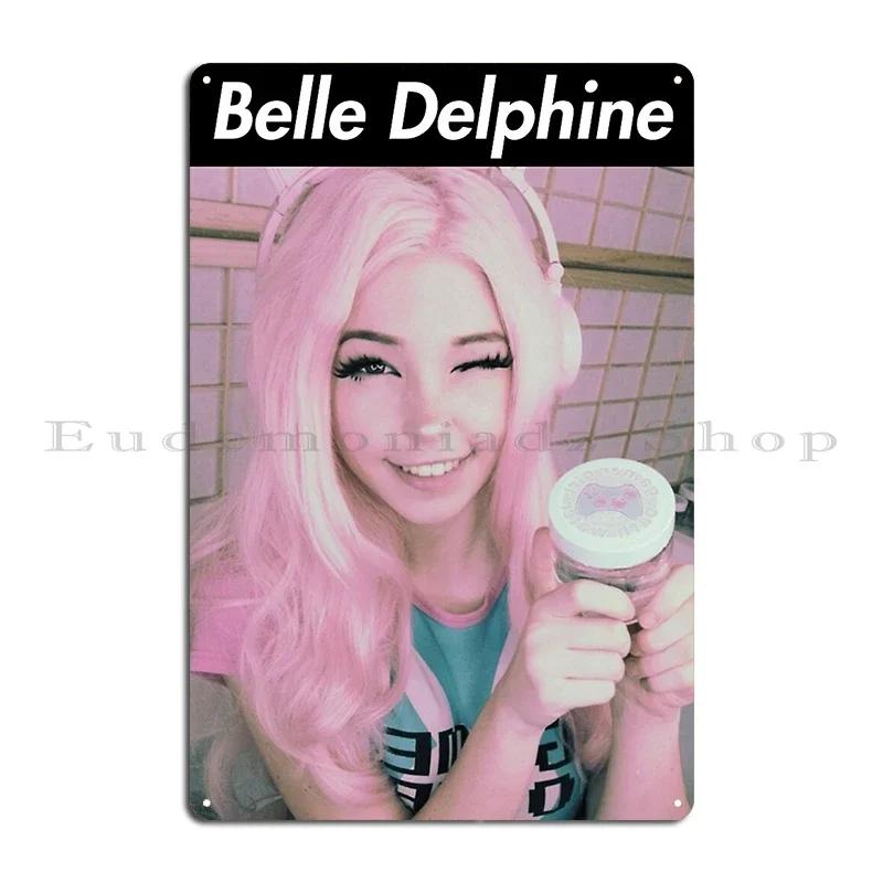 Belle Delphine Gamer Girl Metal Sign Bar Cave Wall Decor Wall Mural Cinema create Tin Sign Poster