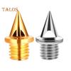 120 Pcs 1/4 Inch Track Spikes Stainless Steel Pyramid Sports Shoes Replacement Spikes with Spike Wrench for Track Cross Country Running Sprinting