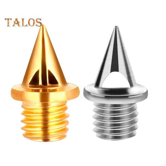 120 Pcs 1/4 Inch Track Spikes Stainless Steel Pyramid Sports Shoes Replacement Spikes with Spike Wrench for Track Cross Country Running Sprinting