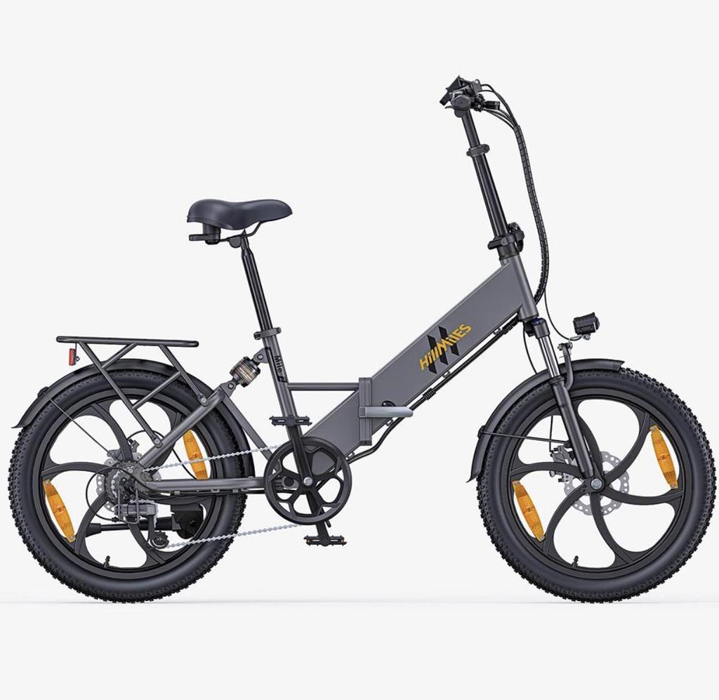 HillMiles Mile 2 Adult electric bicycles 250W motor 36V 13Ah battery 20x3.0-inch tires Shimano 7-speed Hydraulic disc brakes