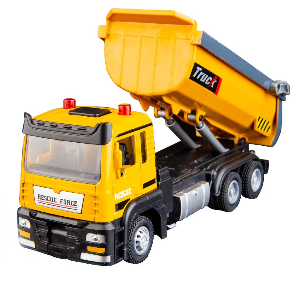 1:50-масштабная модель самосвала из качественного сплава с откатным механизмом, модель инженерного транспортера, имитация звука и света, игрушки для автомобилей
