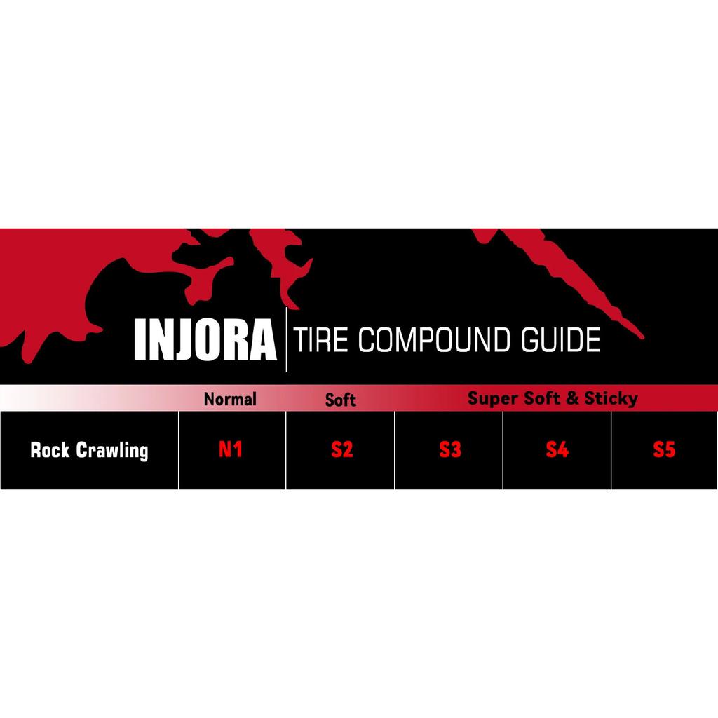 INJORA 34*12mm 0.7" MAVERIX M/T Tires for 1/30 Axial SCX30 (T7025)
