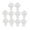 10 Pieces Mushroom Shape Double Hole Glass Bottle Charms For Jewelry Making