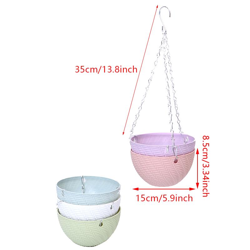 Балконная цепь, висящая на плантаторах, корзина с цветочным горшком, имитация плетения из ротанга