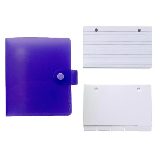 Карточки с подкладкой и держателем для папок с кольцами. Дизайн с предварительно перфорированными отверстиями. Компактный размер. Портативный. Широкая портативность.