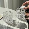 2 шт. Винтажный подсвечник в форме тюльпана Романтичный прозрачный стаканчик для свечи Мини-украшение Держатель для свечи Ресторан