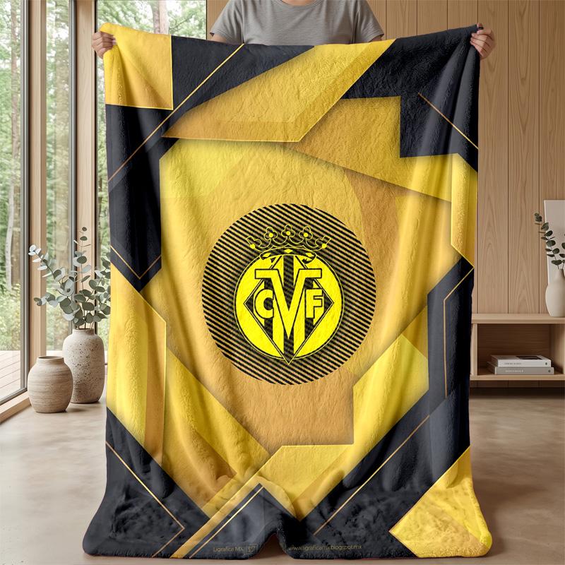 Villarreal FC Soft Flannel Fleece Blanket Lightweight Cozy Warm Throw Blanket For Sofa Bed Home Decor