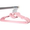 10PCS Clothes Hanger Durable Hanger ABS Plastic Heart Pattern Coat Hanger for Adult Children Clothing Hanging Supplies