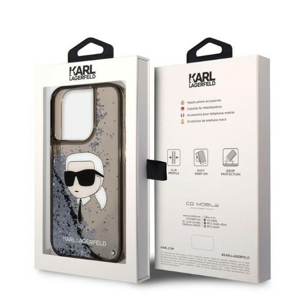 Karl Lagerfeld KLHCP14XLNKHCK iPhone 14 Pro Max 6.7" black/black hardcase Glitter Karl Head