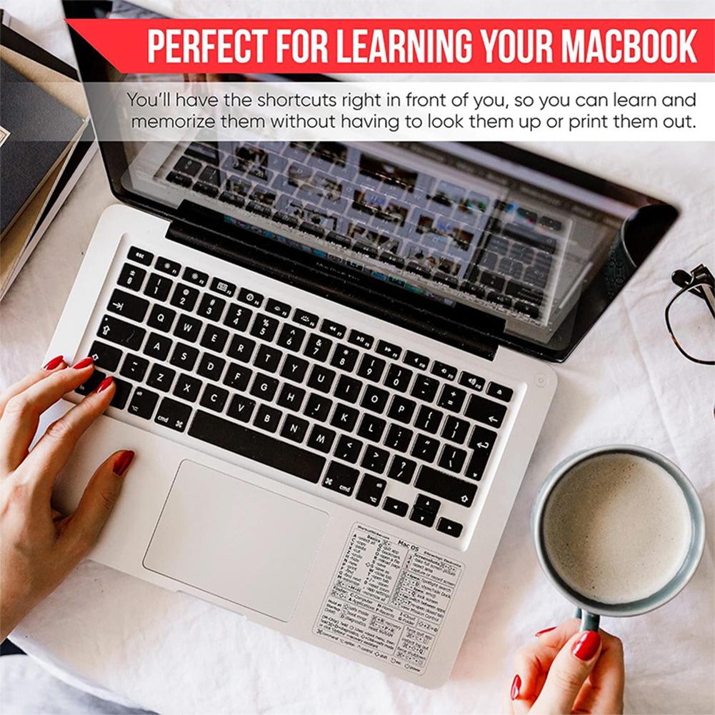 Shortcuts Sticker for Apple Mac OS System Shortcut Key Sticker for 13-16" MacBook Pro 13 /Air 13 Windows Palm Rest