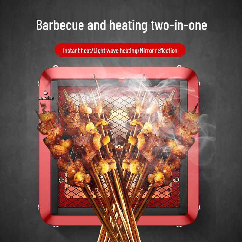 Бесшумный передвижной пятисторонний кварцевый трубчатый электрический камин-обогреватель