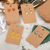 100pcs Kraft Paper Earring Display Cards Transparent Bag Keychain Display Cards  Jewelry Packaging