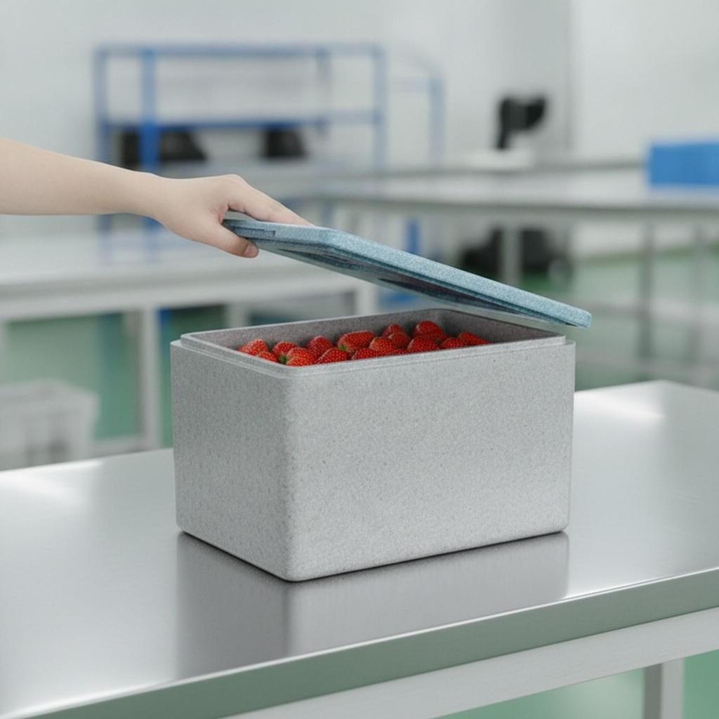 Molded Insulated Box with Lid | Lightweight preservation Packaging,