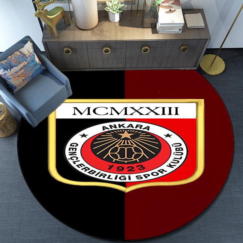 Genkelbigli Club Sports Round Rug for Livingroom,Bedroom, Palyroom, Chair Rug, Area rug, Circle Carpet, Fan Christmas gift