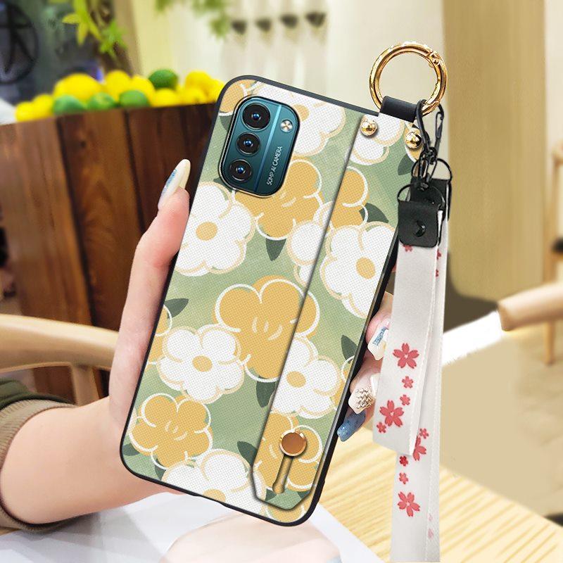 Kickstand Protective Phone Case For Nokia G11/G21 Flower Anti-knock Ring Shockproof Fashion Design Soft Case Durable