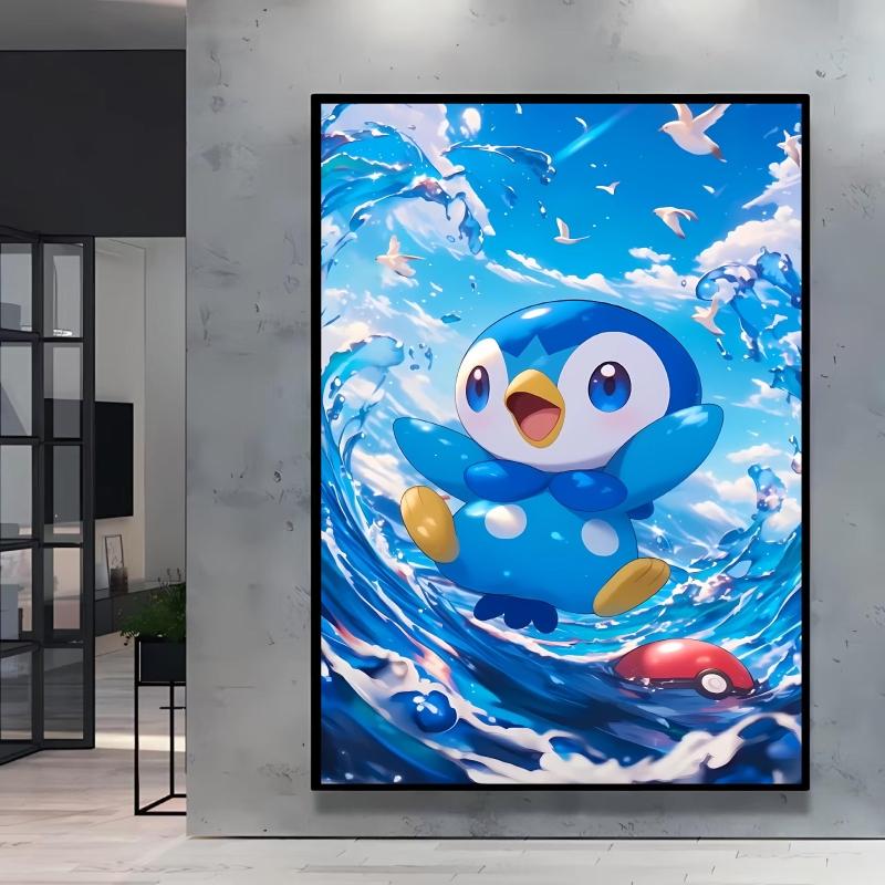 Japanese Anime Canvas Paintings Pikachu Poster Cartoon Character Picture Bright and Clear Colors High Quality Home Decor