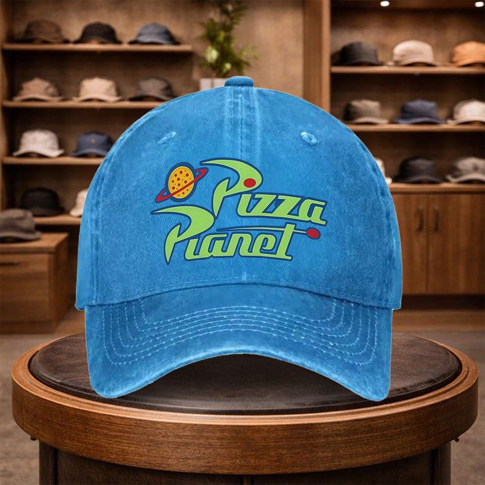 Pizza Planet Printed Baseball Cap Casual Snapback Hat Fashion Hat Outdoor Adjustable Leisure Cap Suitable for All Seasons