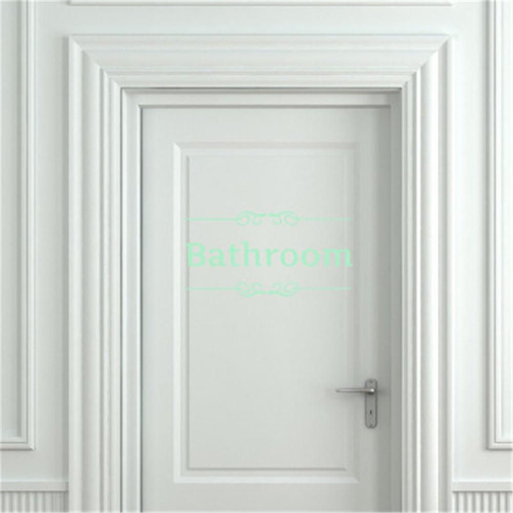 Светящаяся наклейка для ванной комнаты, люминесцентная настенная наклейка для туалета, съемная наклейка