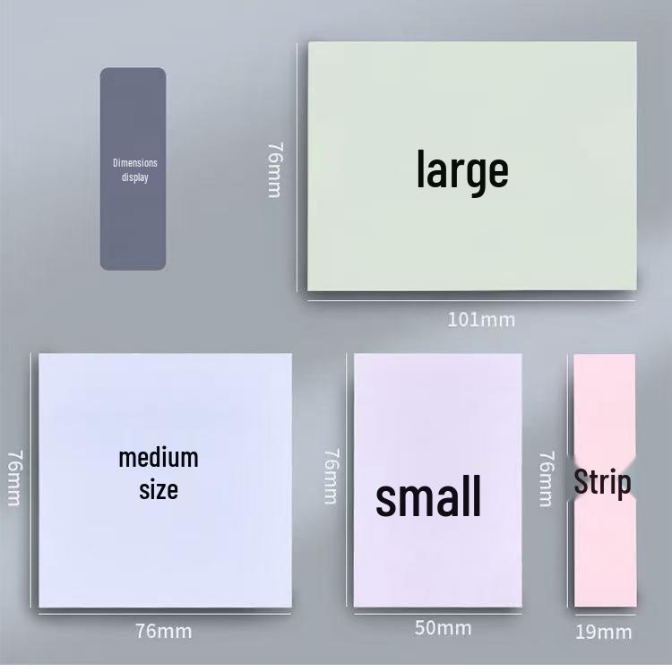 Корейские стикеры в стиле Моранди - Средние, с сильным клеем, полоски для заметок