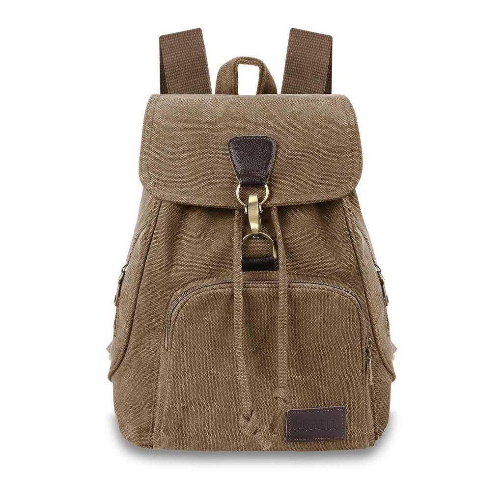 Vintage Canvas Bag Cool Trendy Casual Backpack Women'S Ultra-Light Outdoor Travel Backpack College Student Schoolbag