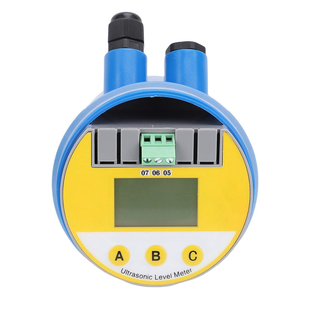 Ультразвуковой уровнемер ЖК-цифровой датчик уровня жидкости и воды DC24V светодиодный дисплей 4 20мА аналоговый выход 666RP синий 0 10м