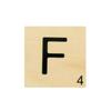 Wooden Decorative Letter - Handmade - F - 10 X 10 Cm - Brown - Unisex