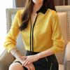 Fashion Long Sleeve Turn Down Collar Office Lady Chiffon Blouse Shirt Women Tops J301