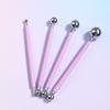 4pcs Metal Ball Sculpture Modeling Tools Double-Ended Modeling Ceramics Set Portable Clay Tools