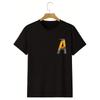 Men's Casual "A" Print Crew Neck Short Sleeves T-Shirts For Summer