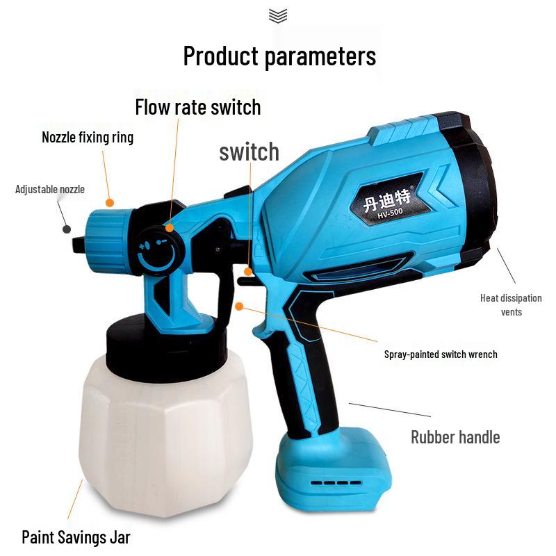 Makita 220В Ручной электрический краскопульт для латексной краски с литиевой батареей