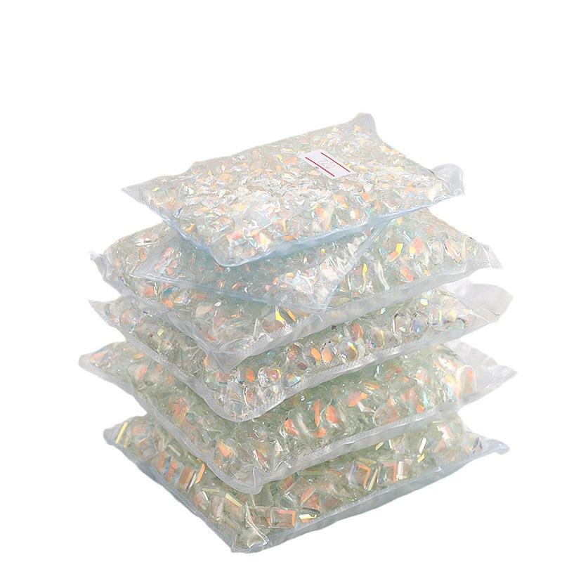 Целая упаковка из 360 кристаллов с острым дном в виде морской соли и сыра, бриллиантов, толстых квадратных, с кривым сердцем, украшений для дизайна ногтей