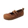 Fashion Fashion Round Toe Shallow Mary Jane Shoes Women Soft Sole Casual Shoes Female Retro Slingback Mule Flats Zapatos 2024