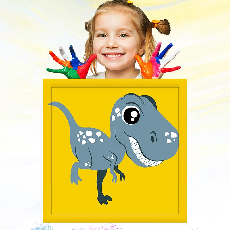 20x20 см ручная роспись для развития хобби, обучение рисованию, картина маслом по номерам для детей, детский рисунок