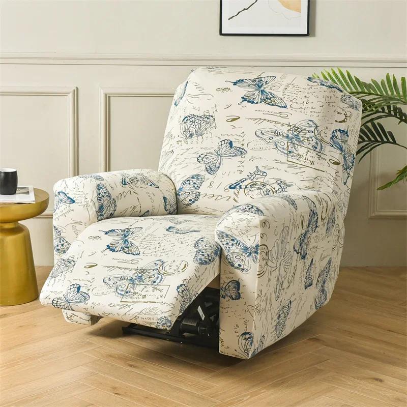 1 2 3 Seater Recliner Sofa Cover Stretch  Chair Cover Elastic Sofa Slipcovers for Living Room Armchair Furniture Covers
