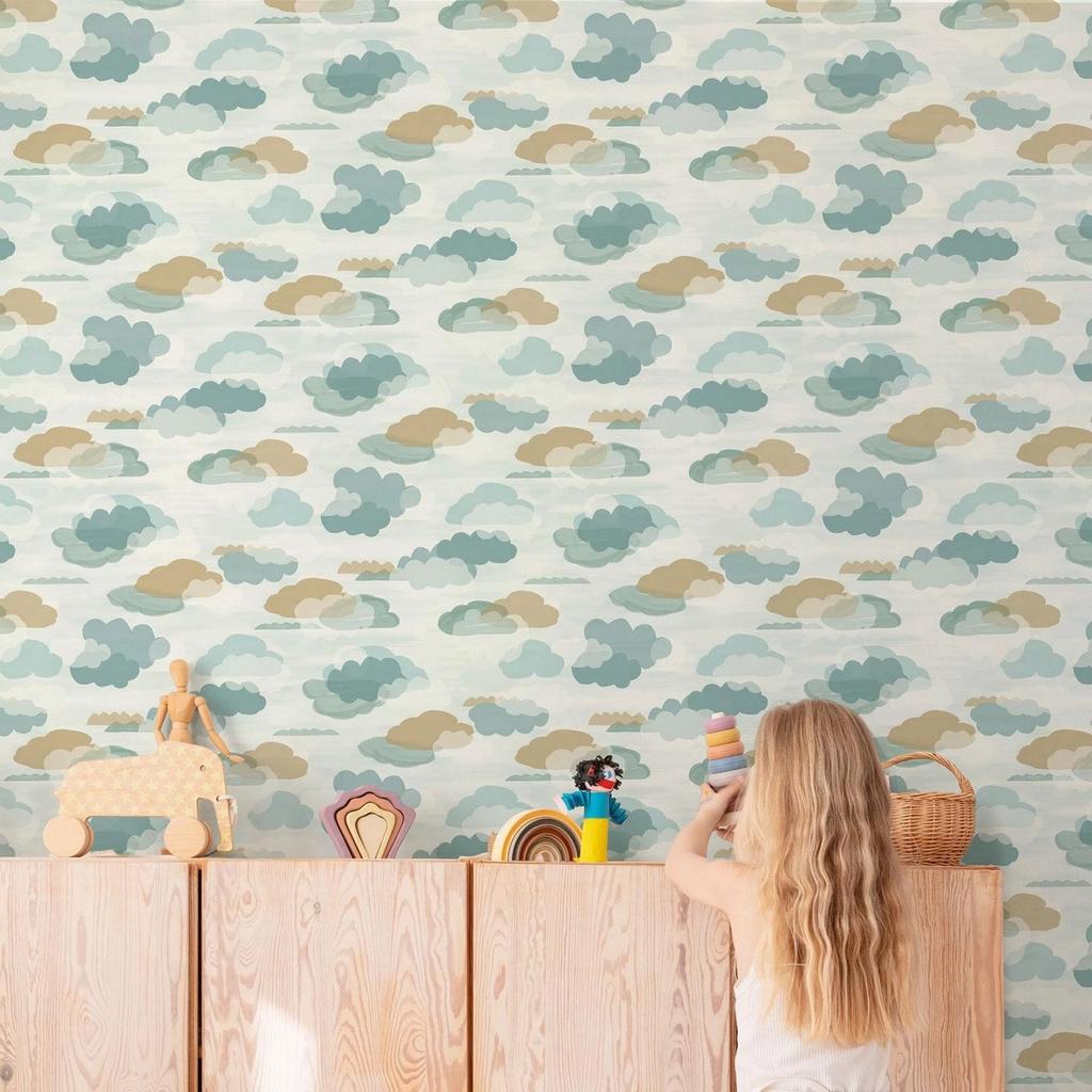 Grandeco Figari Clouds Textured Wallpaper